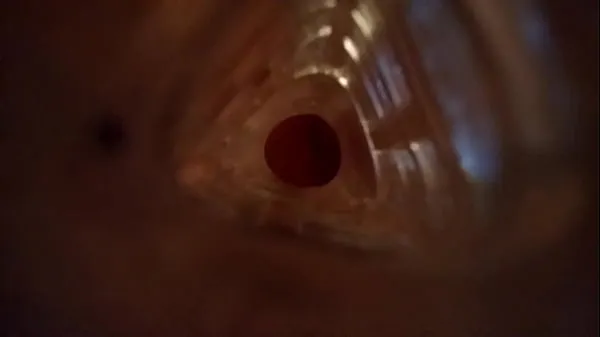 Heiße Ein Blick in Fleshlight Ice mit einem Cumshot-EndeGesamtröhre