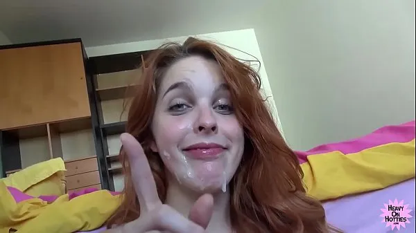 Caliente POV Chupando Polla Pelirroja Toma Facial tubo total