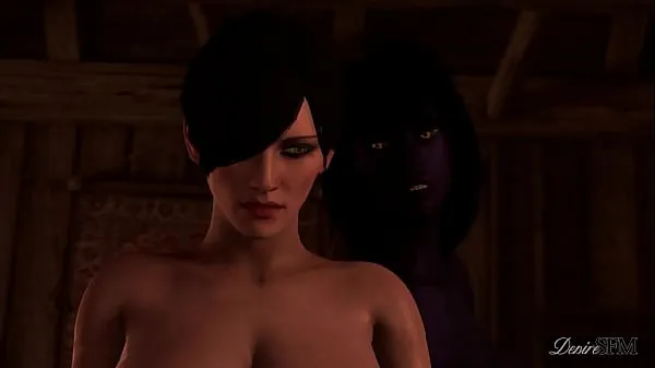 Chaud The Witcher Futanari - Transexuel avec une énorme bite baise Ciri rugueux Tube total