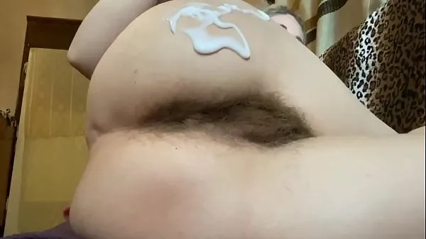 Chaud Séance de lotion pour le corps Natural Hairy Girl. Chatte poilue, cul poilu, jambes poilues et aisselles poilues par cutieblonde Tube total