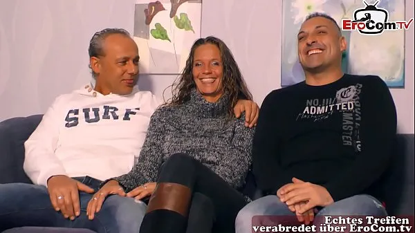 Chaud Premier trio pour un couple allemand au casting Tube total