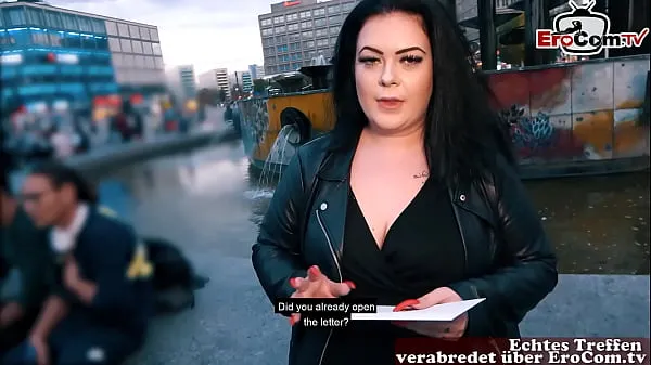 Gorąca German fat BBW girl picked up at street casting całkowita rura